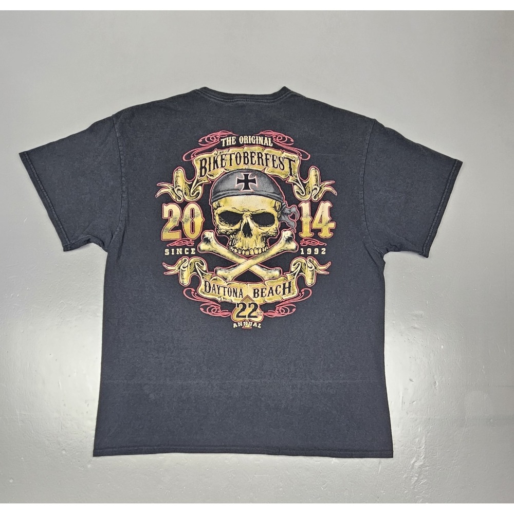 Daytona Florida Bike Week T-Shirt Mens‎ XL Y2k 22nd Annual Biketoberfest 2014